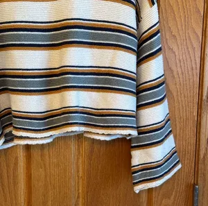 OTHERS FOLLOW Knit Striped Pullover Cropped Sweater Womens Medium thumbnail 5