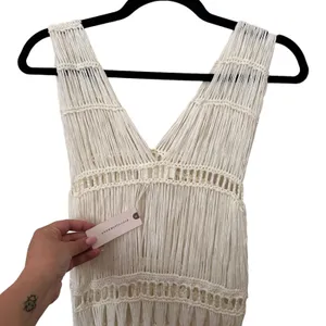 ANTHROPOLOGIE Crochet‎ Fringe Beaded Tunic NWT One Size thumbnail 5