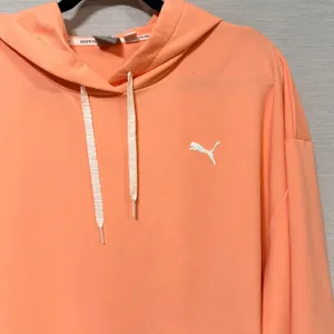 Puma‎ Womens XL Peach Apricot Cropped Hoodie Long Sleeve Pullover 846115-26 thumbnail 3