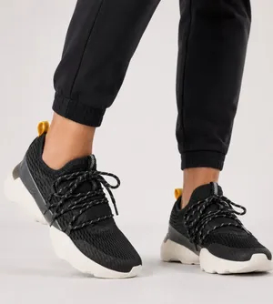 Sorel Kinetic Women’s 9.5 Black White Lace-Up Sneakers Athletic Shoes thumbnail 1