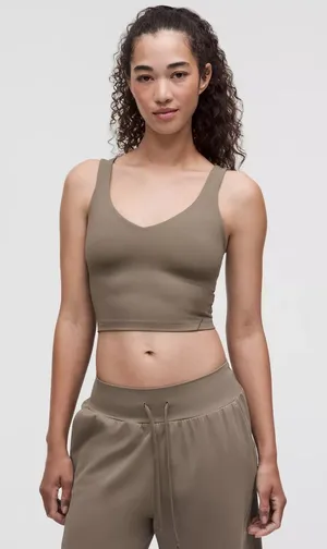 Lululemon Align Tank Top V-Neck Nulu Cropped Yoga Longline Bra Size 6 thumbnail 1
