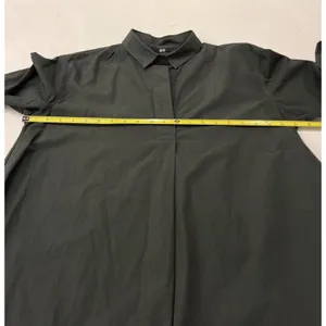 Uniqlo U Womens Olive Satin Cotton Shirt Jacket Small thumbnail 6
