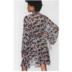 Victoria’s‎ Secret Floral Chiffon Duster Kimono Sheer Boho Cover Up XS/S thumbnail 2