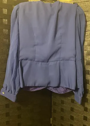 AFTER DARK Vintage Blue Party Formal Women Top & Skirt 80s Gorgeous! thumbnail 18