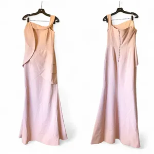 Alexander By Daymor One-Shoulder Maxi Gown Formal Wedding‎ Blush Size 6 NWT thumbnail 2