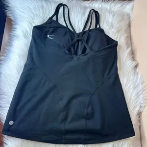 ZELLA Jewel Strappy Back Workout Tank Built In Bra Size Medium thumbnail 11