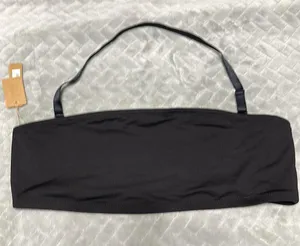 Skims Signature Swim Bandeau Bikini Top Black Size Xl thumbnail 4