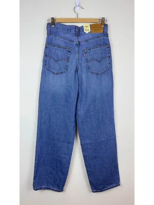 Levi’s Premium Baggy Dad Lightweight Linen Denim Jeans Heavy Check 25x30 NWT thumbnail 11