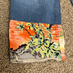 Agolde Rio Palm Tree Print Cuff Jeans Size 29 Y2K thumbnail 5