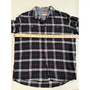 Wrangler Flannel Top Womens Medium Plaid Western Country 100% Cotton Travel thumbnail 5