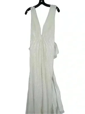 Rebecca Vallance Davina Bow Wedding Gown Ivory Mermaid Sequin Dress Sz 6 NWT thumbnail 10