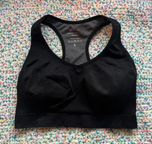 Match black sports bra Size L thumbnail 1