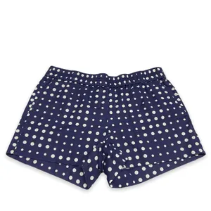 J.Crew Factory Boardwalk Pull-On Shorts‎ Navy White Polka Dot Linen Blend Size 6 thumbnail 2