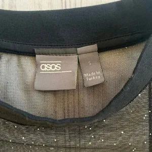 ASOS Sheer‎ Sparkly Long Sleeve See Through Paris Top Size Small Oversized Disco thumbnail 3