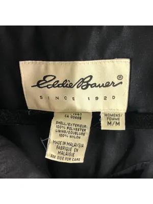 Eddie Bauer Womens Vintage Y2K Black Belted Trench Coat Size M Double-Breasted thumbnail 3