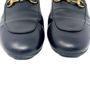 Gucci Princetown Black Leather Horsebit Mules Loafers 39.5 thumbnail 10