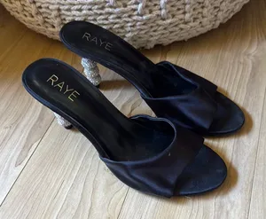 RAYE Black Shoes with Embellished Heels thumbnail 1