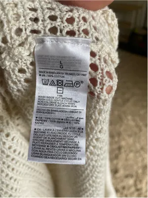 Old Navy Ivory Crochet Maxi Swim Cover Up Coastal Vaca Island Nautical Fishnet L thumbnail 5
