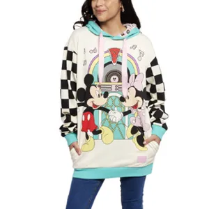 Disney Loungefly Mickey & Minnie Date Night Diner Jukebox Unisex Hoodie Large thumbnail 3