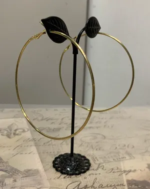 Goldtone Hoop Earrings Gold thumbnail 1