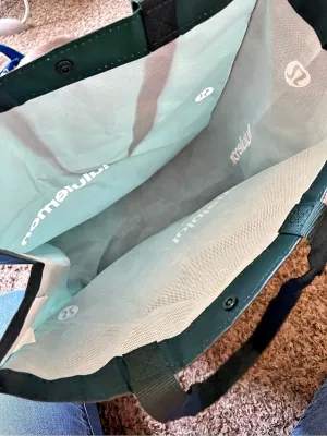 lululemon Reusable Shopping Bag Green Tote thumbnail 2