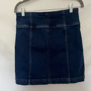 Free People Y2K Corset Denim Skirt Sz 10 Festival Indie Sleaze Dark Wash Mi thumbnail 7
