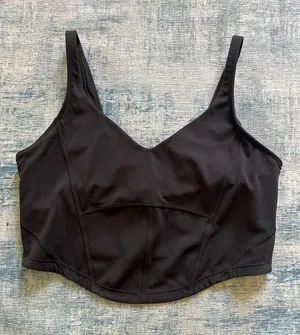 Lululemon Black Align Corset Tank Top Size 14 thumbnail 1