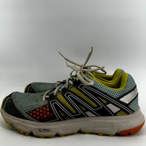 Salomon XR Shift Trail Running Shoes Colorblock Athletic Lace Up Blue Yellow 9 thumbnail 4