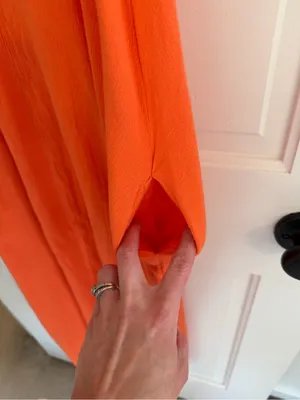 New‎ In Orange Rayon Cami Midi Dress Sleeveless Pockets Size Small thumbnail 3