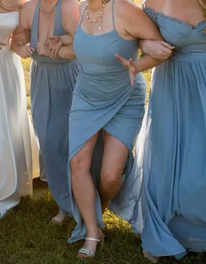 AZAZIE Kalea Dusty Blue bridesmaid dress thumbnail 9