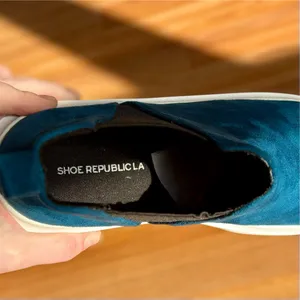 Shoe Republic LA Teal Suede Slip on Shoes Size 8.5 thumbnail 8