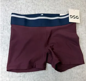 DSG Womens Compression Mid-Rise 3 Inch Inseam Shorts Burgundy Navy Size S‎ NWT thumbnail 1