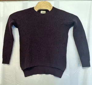 Aritzia Wilfred‎ Free XS Isabelli High Low Wool Waffle Knit Sweater Plum Purple thumbnail 1