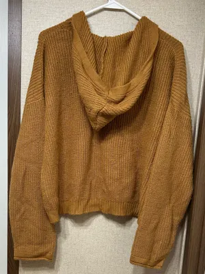 Forever 21 Men’s Mustard Knit Crewneck Hoodie Sweater thumbnail 3