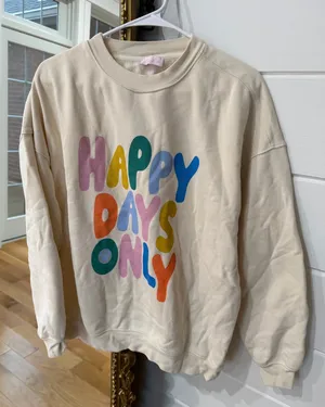 Pink Lily Happy Days Only Graphic Sweatshirt thumbnail 1