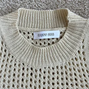 Sleeveless Knit Mock Neck Sweater Top in Cream Beige Women's Medium thumbnail 2