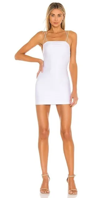 NWT Superdown Revolve Kiki Strappy Mini Dress in White Size XS thumbnail 1