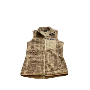 Patagonia Retro-X Fleece Vest Womens XS Leopard Print Tan Brown Full Zip Sherpa thumbnail 2