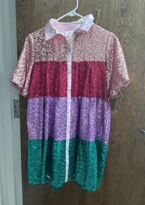 Peach Love Sparkly Dress thumbnail 2