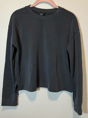 Athleta Women’s Charcoal‎ Gray Sweatshirt Crewneck Small Soft thumbnail 1
