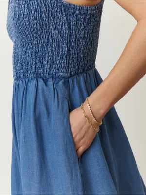 Marine Layer Selene Blue Maxi Dress Sleeveless XL thumbnail 11