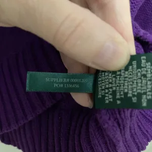 Ralph Lauren *Lauren Ralph Lauren Lauren Jeans Co. New Purple Shawl Collar Button Knit Sweater #PW thumbnail 5