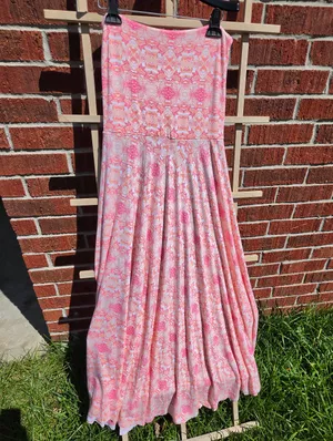 Victoria's Secret Strapless Floral Maxi Dress in Pink Medium thumbnail 4