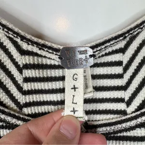 We‎ The Free Striped Cropped Thermal Top Size Large thumbnail 6