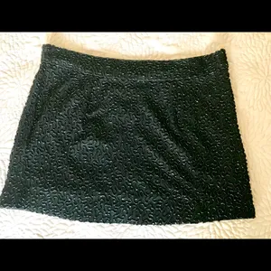 Karina Grimaldi Black Silk Sequin Skirt Sz S $218 thumbnail 6