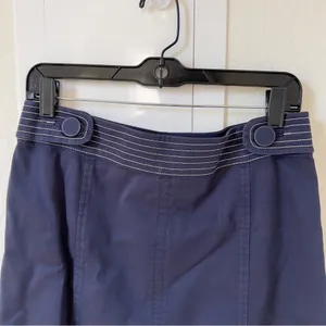 Lilly Pulitzer Mini Skirt in Navy Blue with White Stitching thumbnail 3