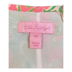 Lilly Pulitzer Silk Shift Dress Womens‎ XS Pink Floral T-Strap V-Neck Mini Silk thumbnail 6