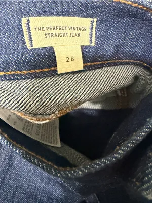Madewell‎ perfect vintage straight Jean seam detail size 28 waist 30” 90’s 70’s thumbnail 7