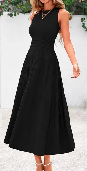 PRETTY GARDEN Spring Casual Dresses Size Large Black Summer Business Work thumbnail 1