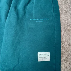 Comfrt Sweatpants Women Medium Teal Excellent Affirmation Vol 9 Wide Leg Pant thumbnail 2